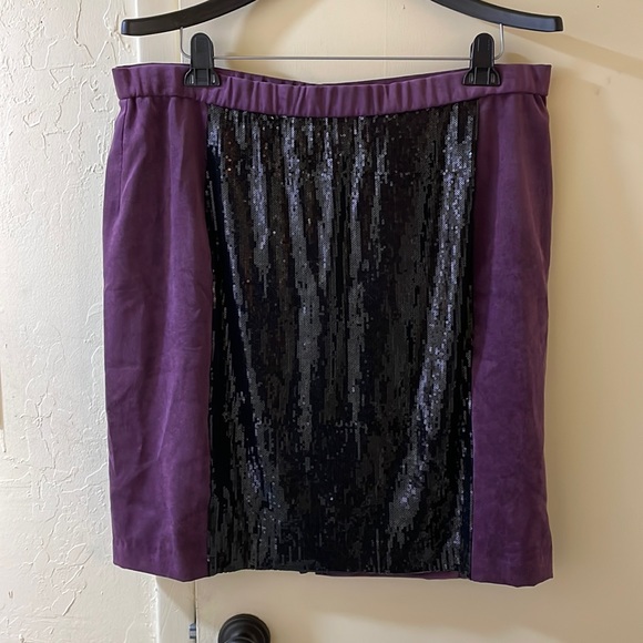 NWOT Mark Zunino sequin and faux suede skirt - Picture 1 of 9